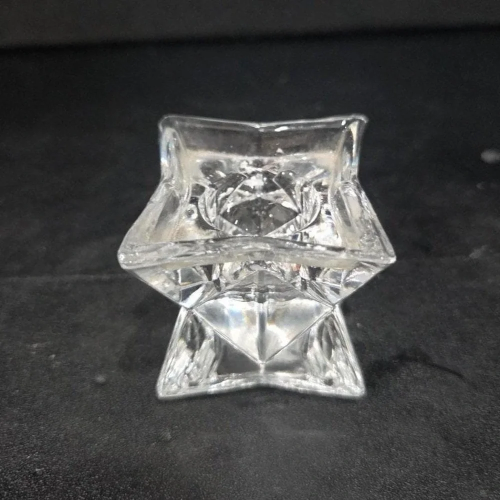 St. George 24% Lead Crystal Candle Holder, Vintage Replacement Candlestick Decor